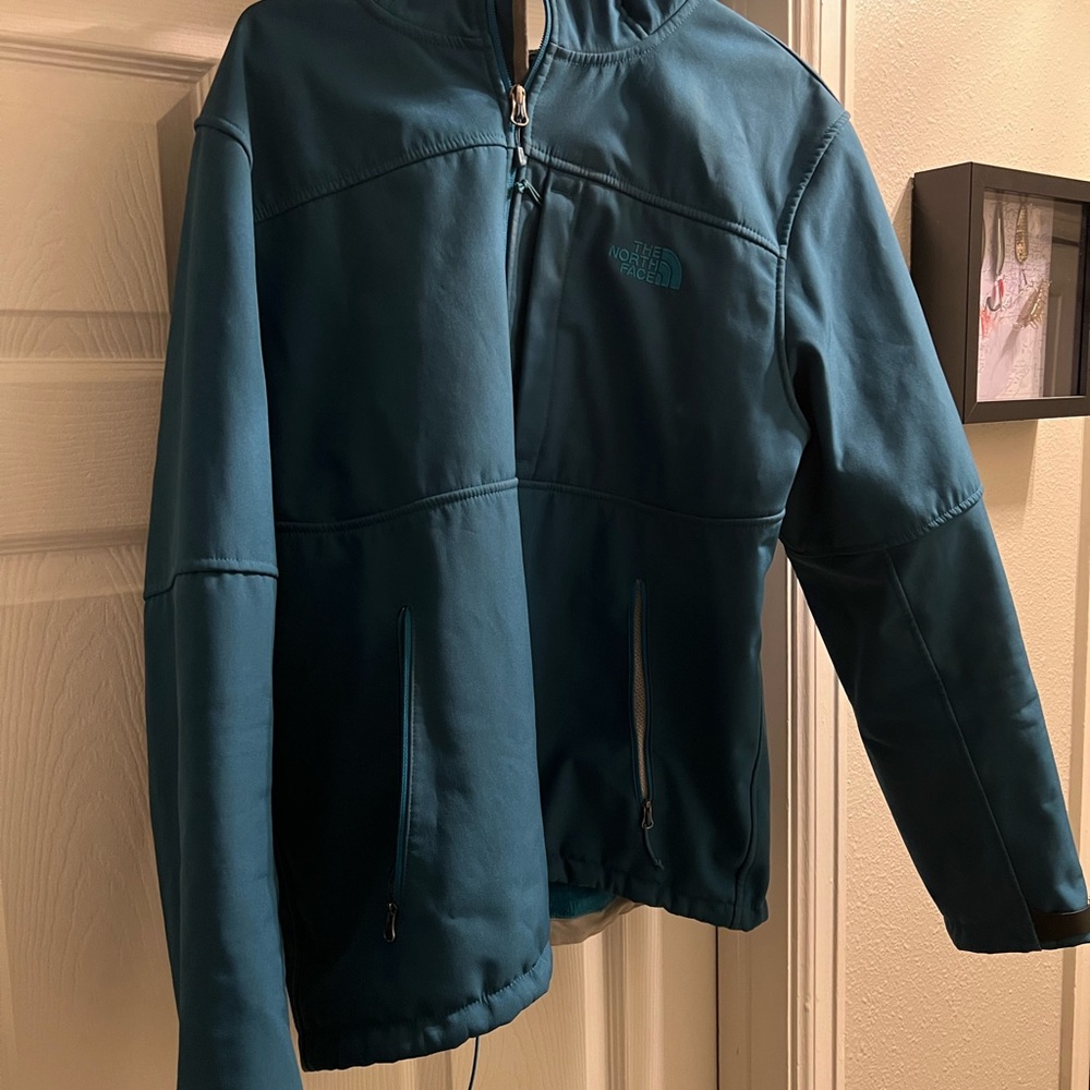 The North Face Black and Teal Jacket